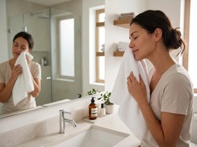 Prosop NORIELLE 50x90 cm alb, 100% bumbac