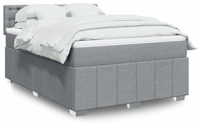 vidaXL Pat continental, gri deschis, 140x200 cm, material textil