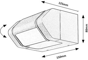Aplică LED de exterior Rabalux 77103 MEDNA LED/8W/230V IP54 antracit