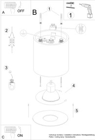 Spot Sollux SL.1282 MIKA 1xGU10/10W/230V gri