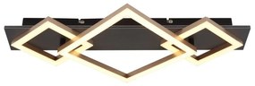 Plafoniera LED design slim BEATRIX I negru/gri