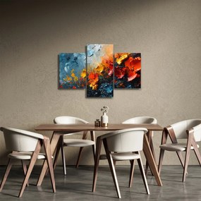 Tablou - Pictură abstractă de flori III. (90x60 cm)