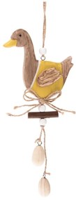 Decorațiune suspendată din lemn pentru Paște Dakls Duckie, galben