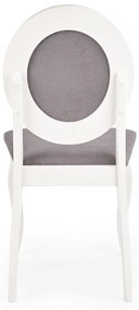 Set masa extensibila Joseph L150-190 cm + 4 scaune Barock gri/alb
