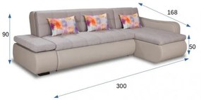 Coltar Extensibil Dolomiti Dreapta, 300 X 168 X 90 Cm