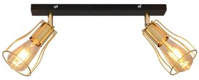 Spot TUBE 2xE27/15W/230V auriu/negru