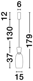 Pendul LED, Lustra design modern Pluma verde/ violet