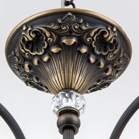 Candelabru cristal design lux LA BOHEME D-60cm 5L old patina