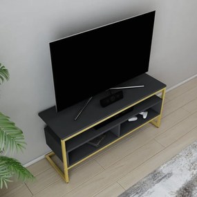 Comoda TV Merrion - Gold, Antracit