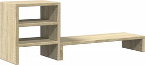 vidaXL Suport monitor organizator birou stejar sonoma lemn prelucrat