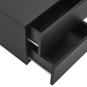 Noptiera 40x29x30 cm cu 2 sertare, neagra