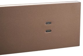 Lampă de perete modernă bronz închis reglabilă cu USB-C incl. LED - Modric