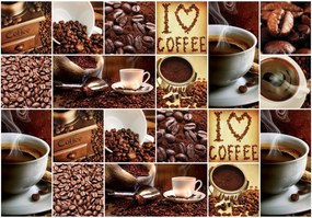Fototapet - I Love Coffee - colaj (152,5x104 cm)