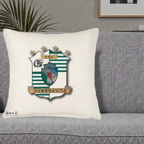 Perna Personalizata CSC Dumbravita Fotbal, 40x40 cm, Crem Reliefat, Husa Detasabila, Perna Inclusa, BEKZ®
