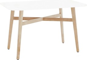 Masa CYRUS 2 NEW, alb/stejar, 120x80x75 cm