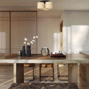 Lustră aplicată RATTAN 3xE27/60W/230V ratan