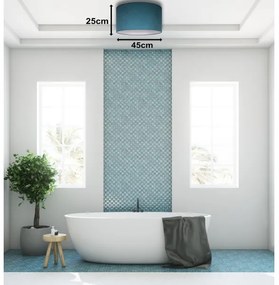 Plafonieră Duolla BRISTOL 1xE27/15W/230V d. 45 cm turcoaz/alb