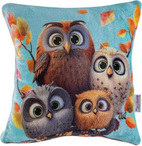 decoDoma Set de 2 feţe pernuţe din micropluş BUFNIŢE 40 x 40 cm