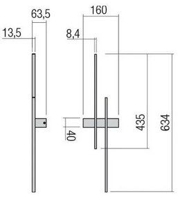 Redo 01-2746 - Aplică de perete LED TANGENT, 13W, 230V, CRI 90, alb