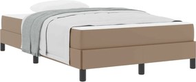 vidaXL Cadru de pat cu saltea Cappuccino 120 x 190 cm țesătură
