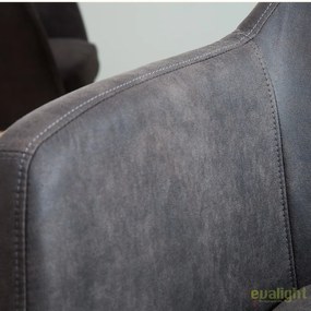 Scaun elegant, tapitat cu microfibra gri vintage Supreme