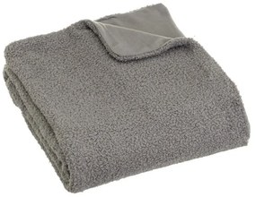 Pătură gri din sherpa 130x160 cm Sherpa Bouclé – Casa Selección