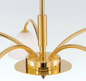 Candelabru 5 brate elegant design modern OPALDESIGN, auriu mat