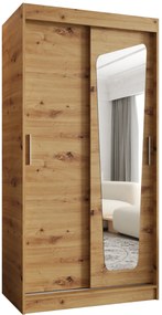 Dulap de haine 100 cm Mokka (Stejar artisan). 1126019