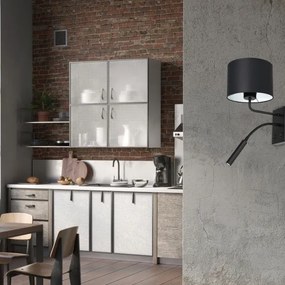 Lampă de perete ARDEN 1xE27/60W+1xG9/8W/230V negru/alb