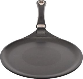 Planșetă pentru clătite AMT Gastroguss 128, 28 cm, Aluminiu turnat, Acoperire antiaderentă Lotan®, Până la 240°C, Negru