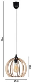Lustră pe cablu DORO 1xE27/60W/230V
