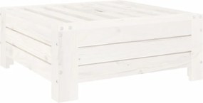 vidaXL Mască pentru suport de umbrelă, alb, lemn masiv de pin