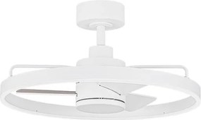 Lustra LED cu ventilator si telecomanda LUNAIR alb