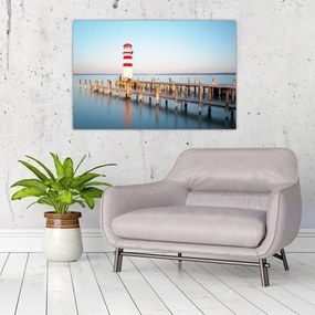 Tablou cu far la răsărit de soare (90x60 cm)