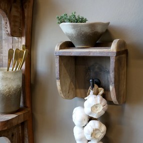 Cuier din lemn reciclat, H15 cm, Grimaud