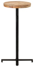 320271 vidaXL Masă de bar, Ø50 x 110 cm, lemn de mango brut, rotundă