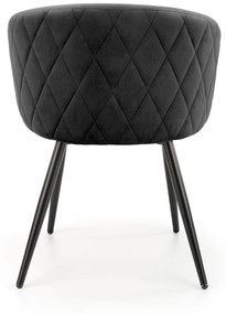 Scaun K430 velvet negru