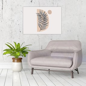 Tablou pe sticlă - Foaie ilustrată N⁰1 (70x50 cm)