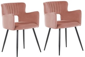 Set 2 buc scaune de sufragerie Shelba (roz) . 1075760