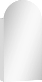 HOMCOM Dulap de perete pentru baie cu oglindă, corp pentru baie fără ramă în arc și etajere reglabile din sticlă, alb | Aosom Romania