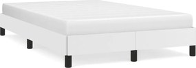 vidaXL Cadru de pat fără saltea alb 120x190 cm piele artificială