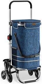 Monzana Geantă de cumpărături pe roți pentru scări COMFORT, 50L, albastru