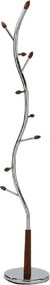 Cuier pom ZORO NEW, nuc/crom, lemn/metal, 31x182 cm