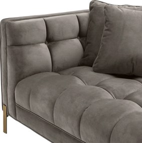 Canapea eleganta design LUX Sienna, catifea gri 113187 HZ