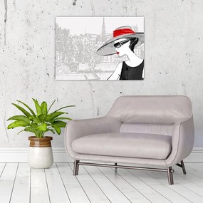 Tablou - Doamna la oraș (70x50 cm)
