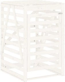 vidaXL Depozitare coș de gunoi, alb, 84x90x128,5 cm, lemn masiv de pin