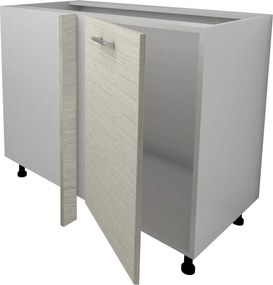 Corp Baza Colt Lecce, Lemn Alb/Alb, 98 x 50 x 80 cm