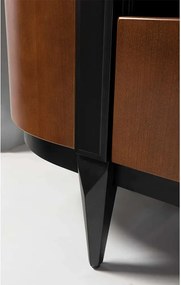 Comodă lemn masiv nuc Elegance III, 166,1 × 43 × 92,7 cm