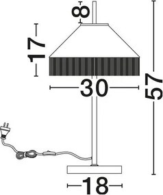 Veioza cu abajur din catifea si franjuri galben mustar VELVY