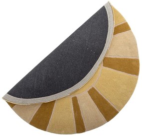 Covor pentru copii bej/chihlimbar din lână ø110 cm Sun – Bloomingville Mini